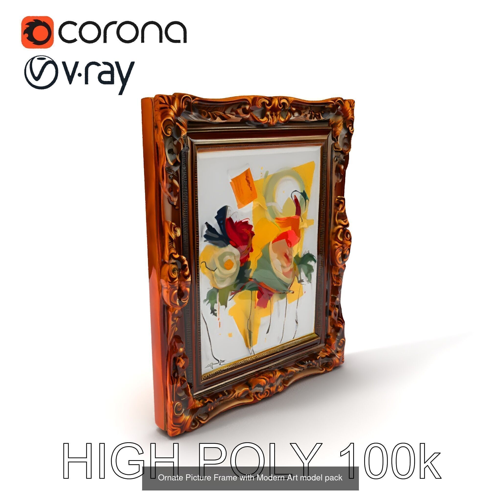 Ornate Frame 3D Model Collection _18