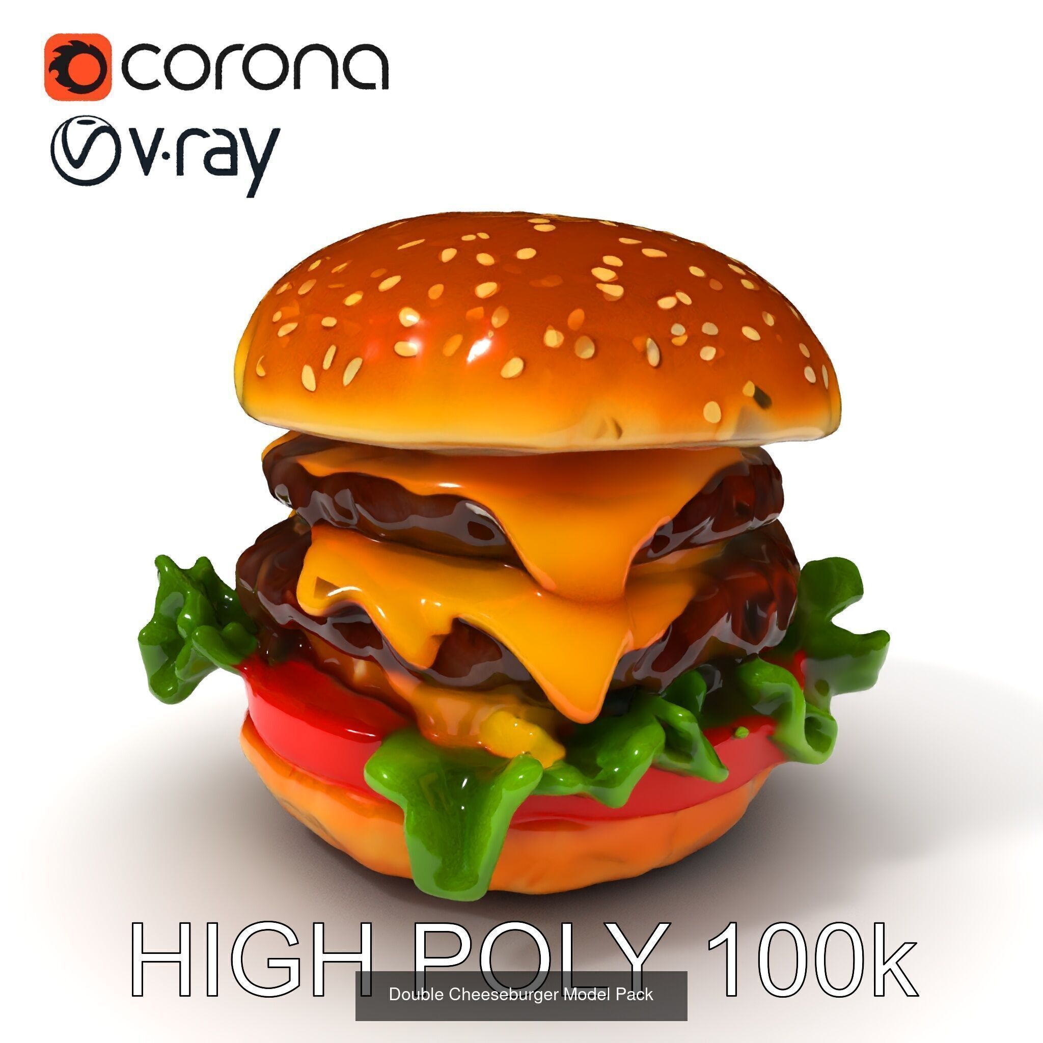 Ultimate Cheeseburger 3D Model Collection _15