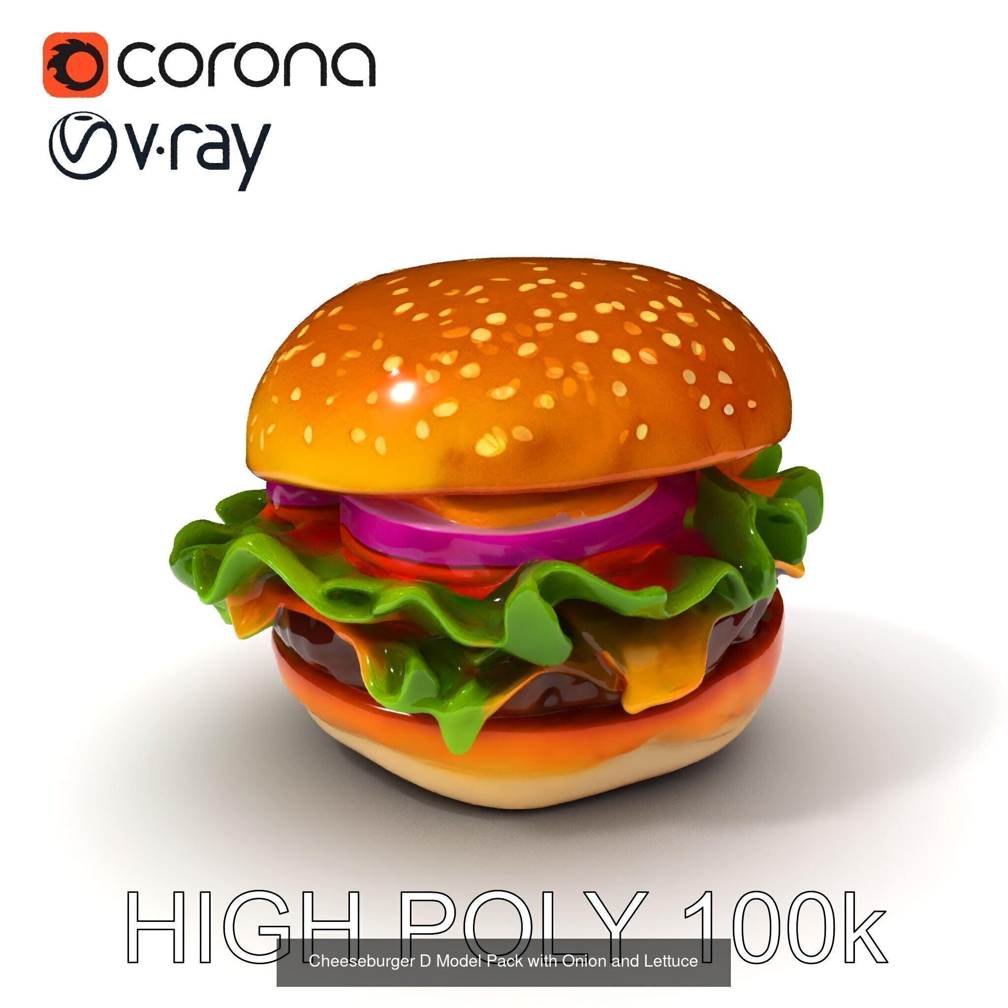 Ultimate Cheeseburger 3D Model Collection _13
