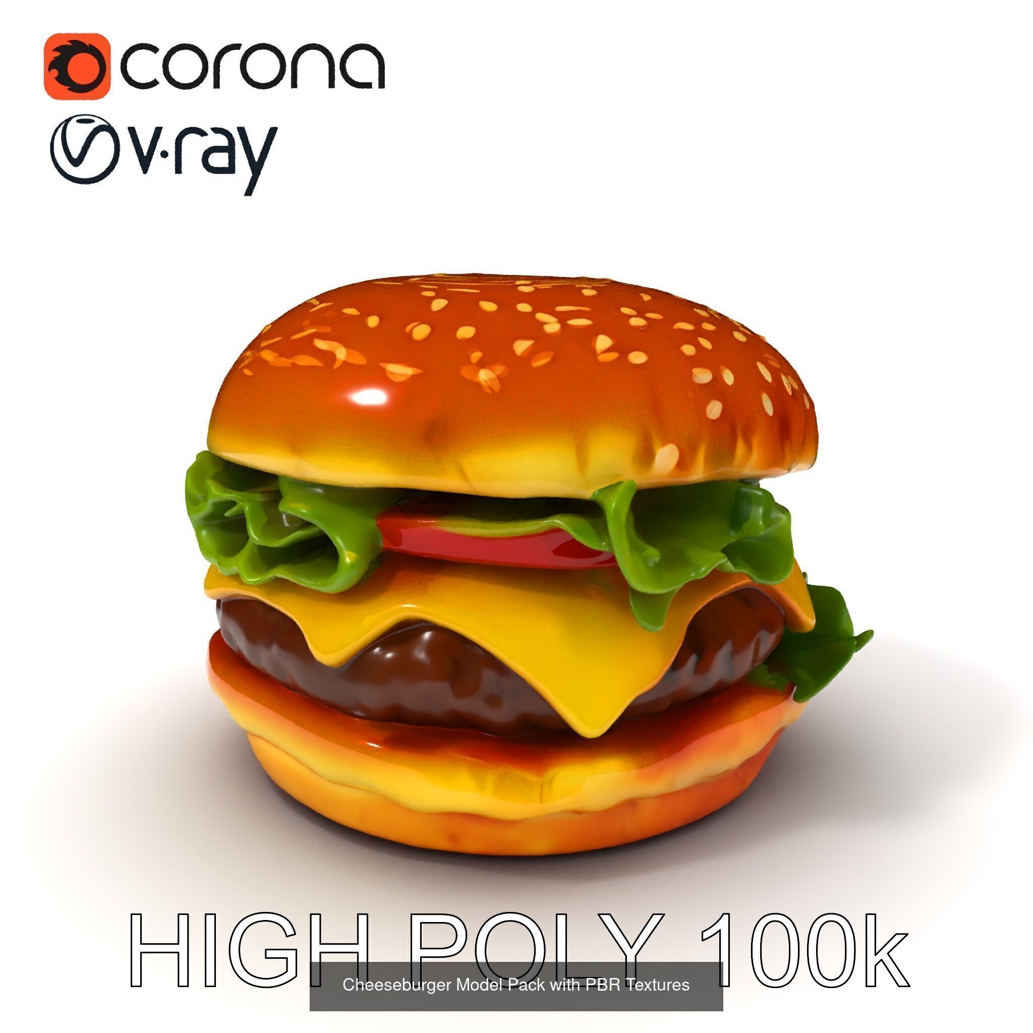 Ultimate Cheeseburger 3D Model Collection _9