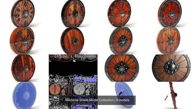 Medieval Shield Model Collection 