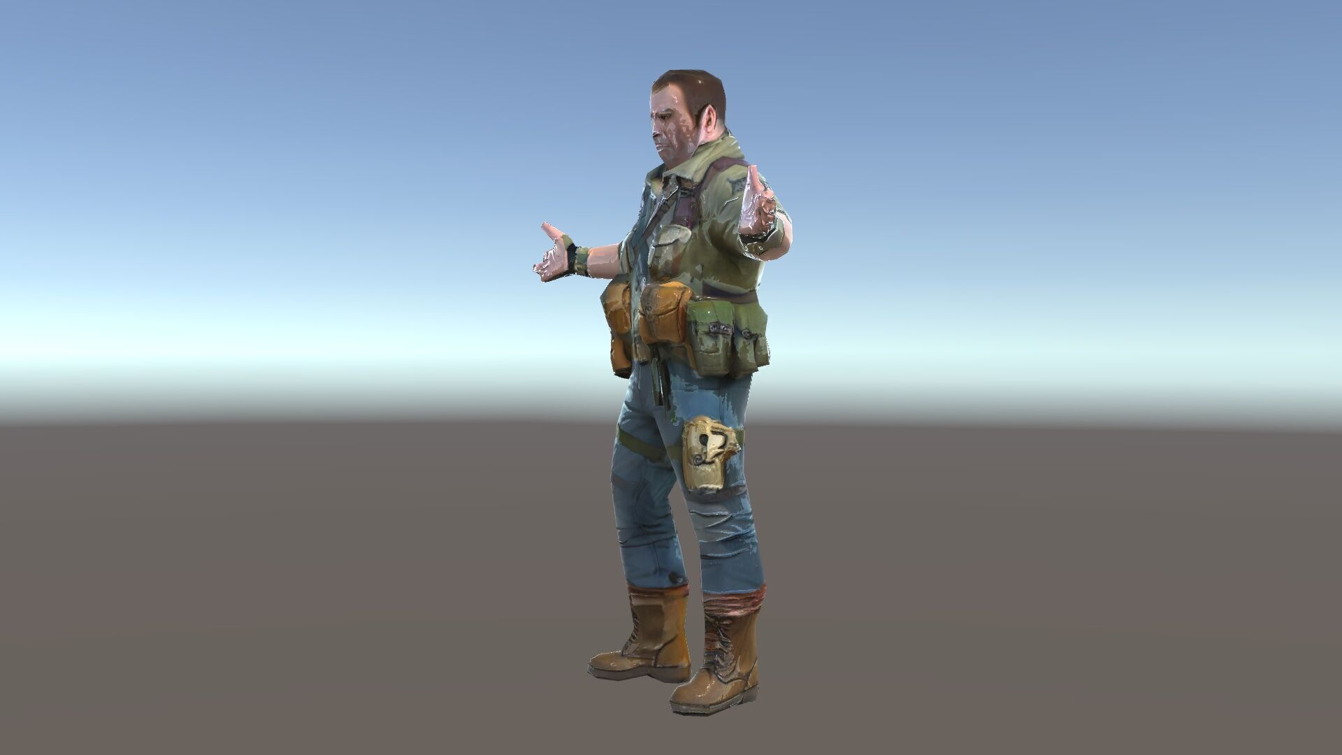 Military Tactical Soldier Rigged and Animated D Model Low-poly 3D model_35