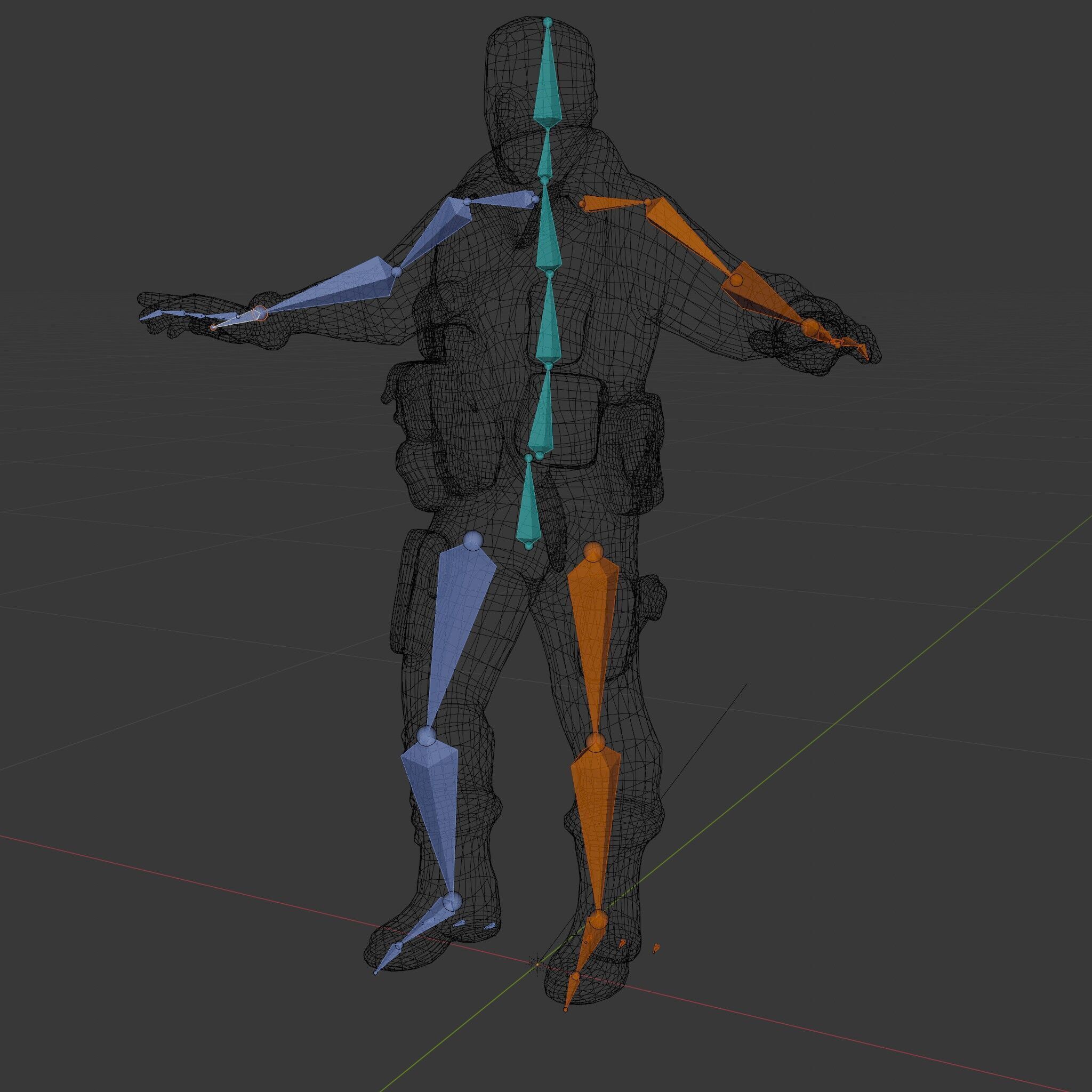 Military Tactical Soldier Rigged and Animated D Model Low-poly 3D model_9