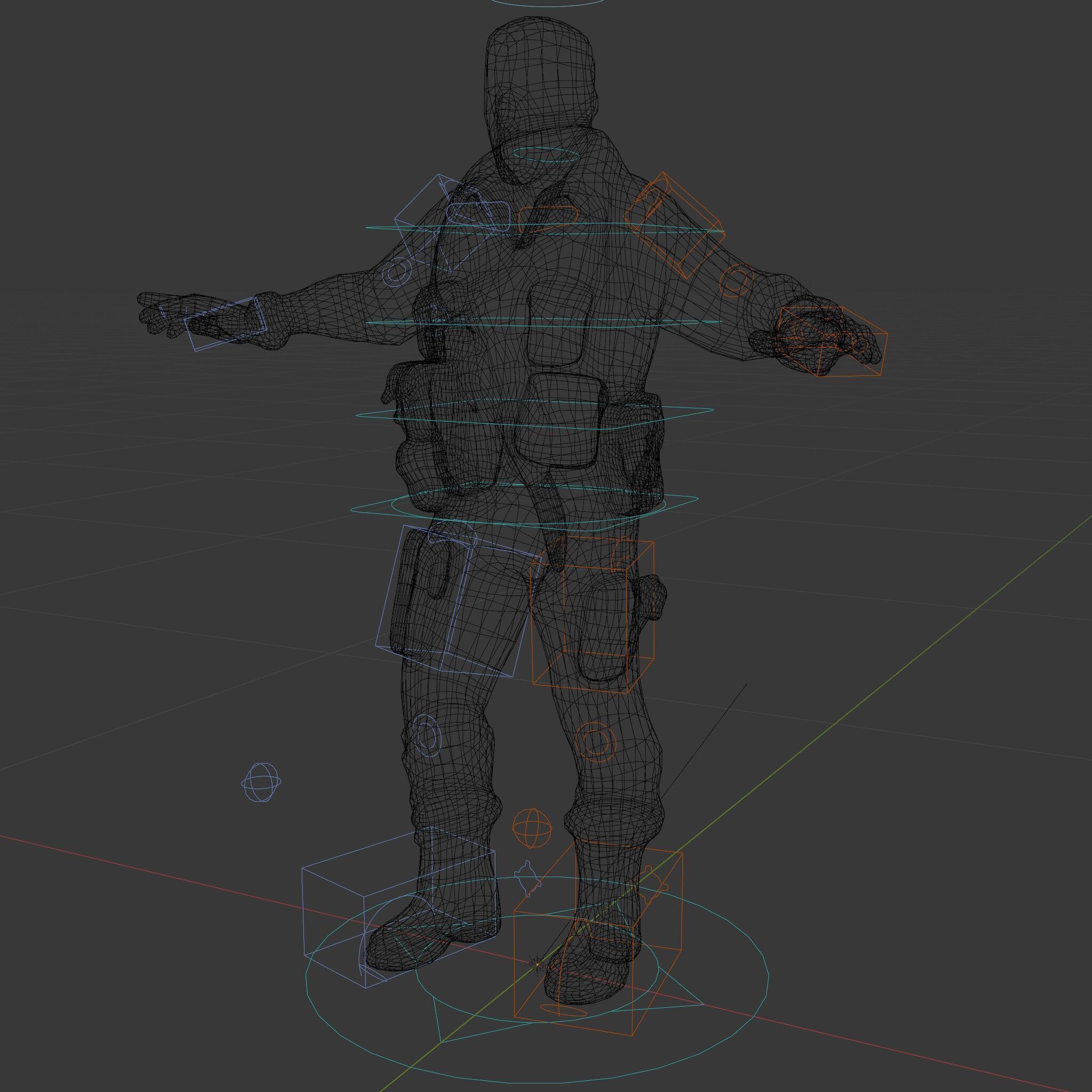 Military Tactical Soldier Rigged and Animated D Model Low-poly 3D model_7