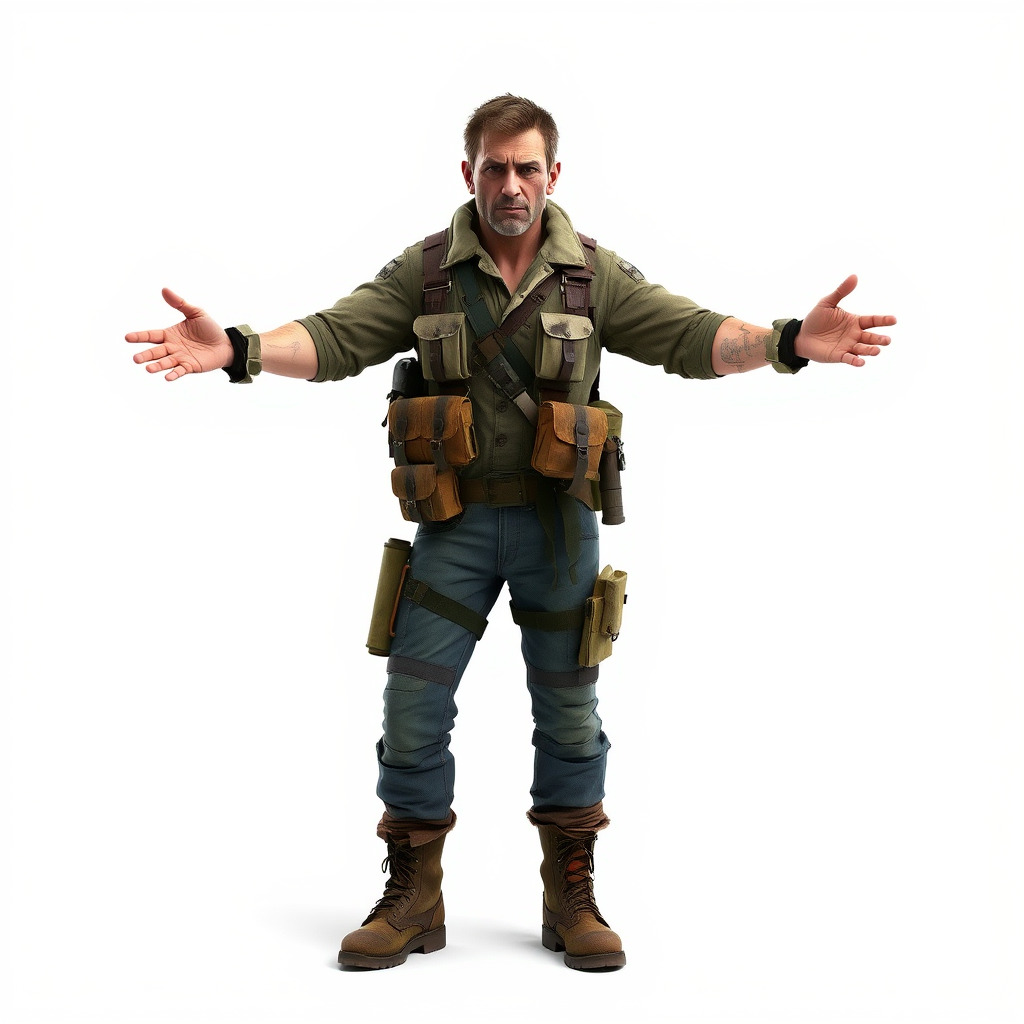Military Tactical Soldier Rigged and Animated D Model Low-poly 3D model_3