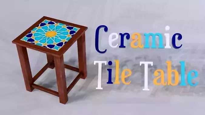 Ceramic Tile Side Table