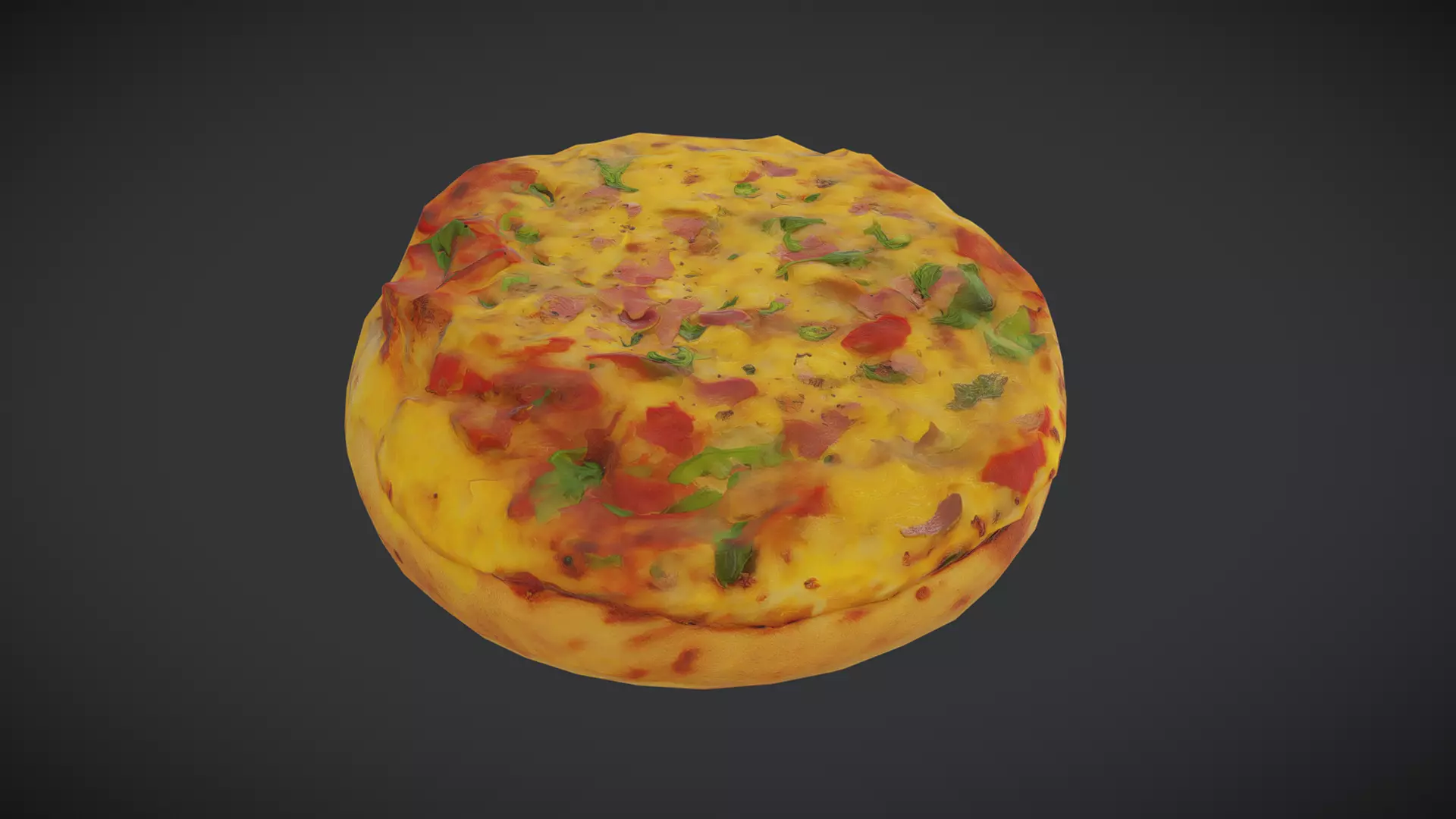 Pizza Mini Low-poly 3D model_0