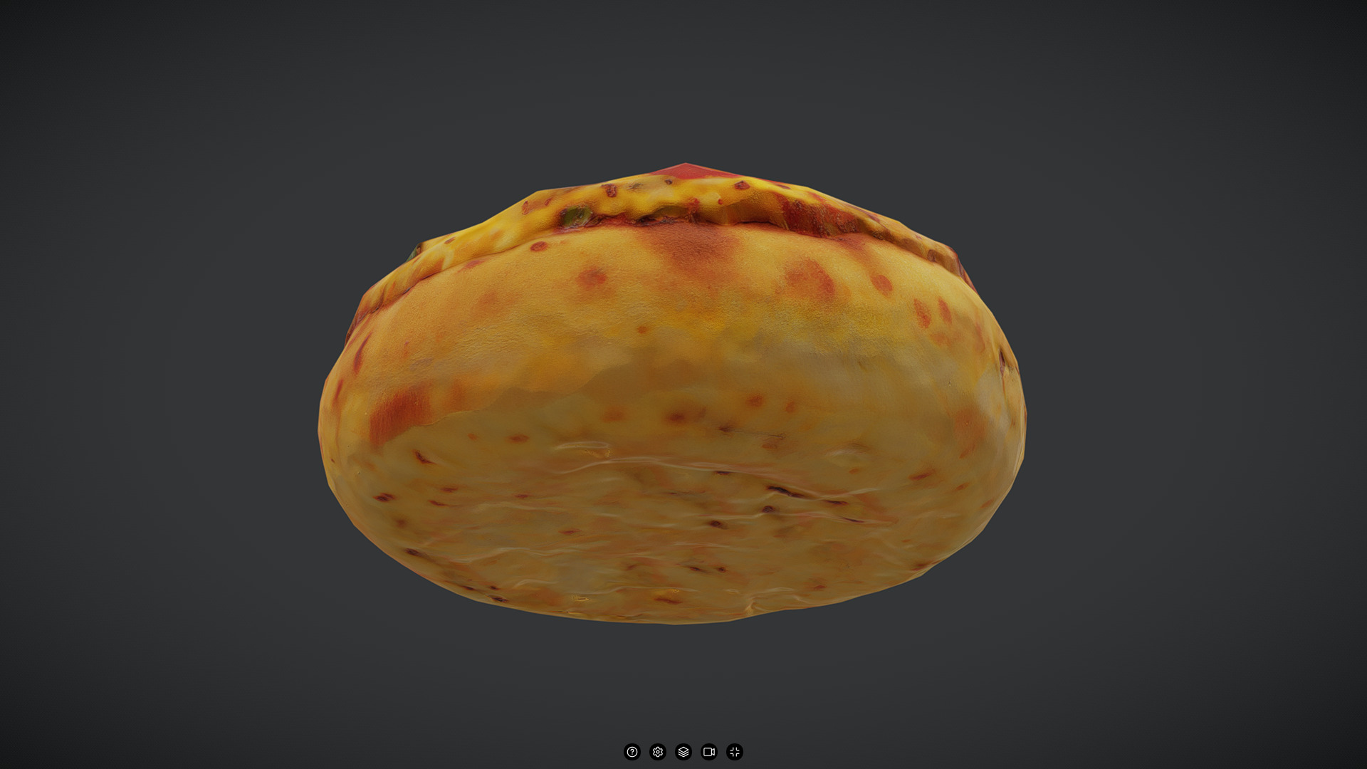 Pizza Mini Low-poly 3D model_3