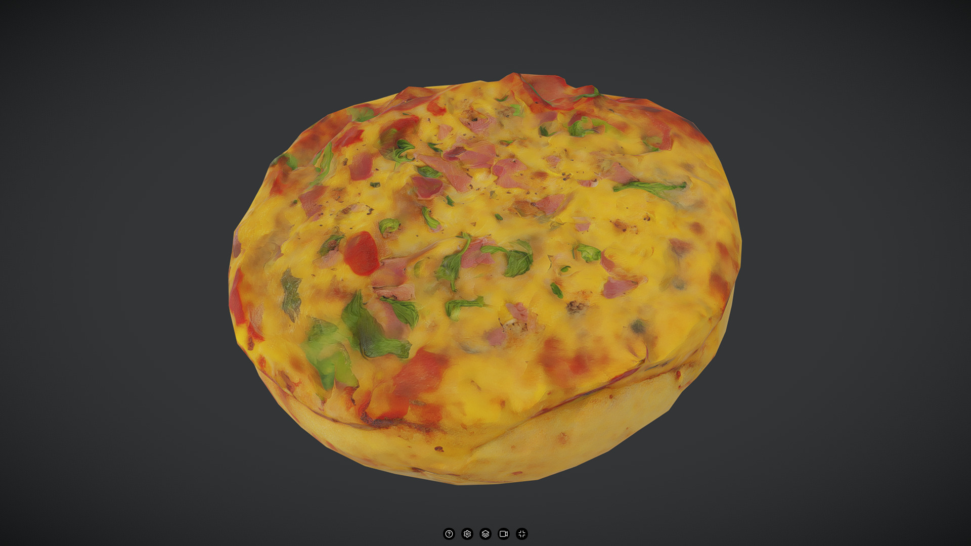 Pizza Mini Low-poly 3D model_5