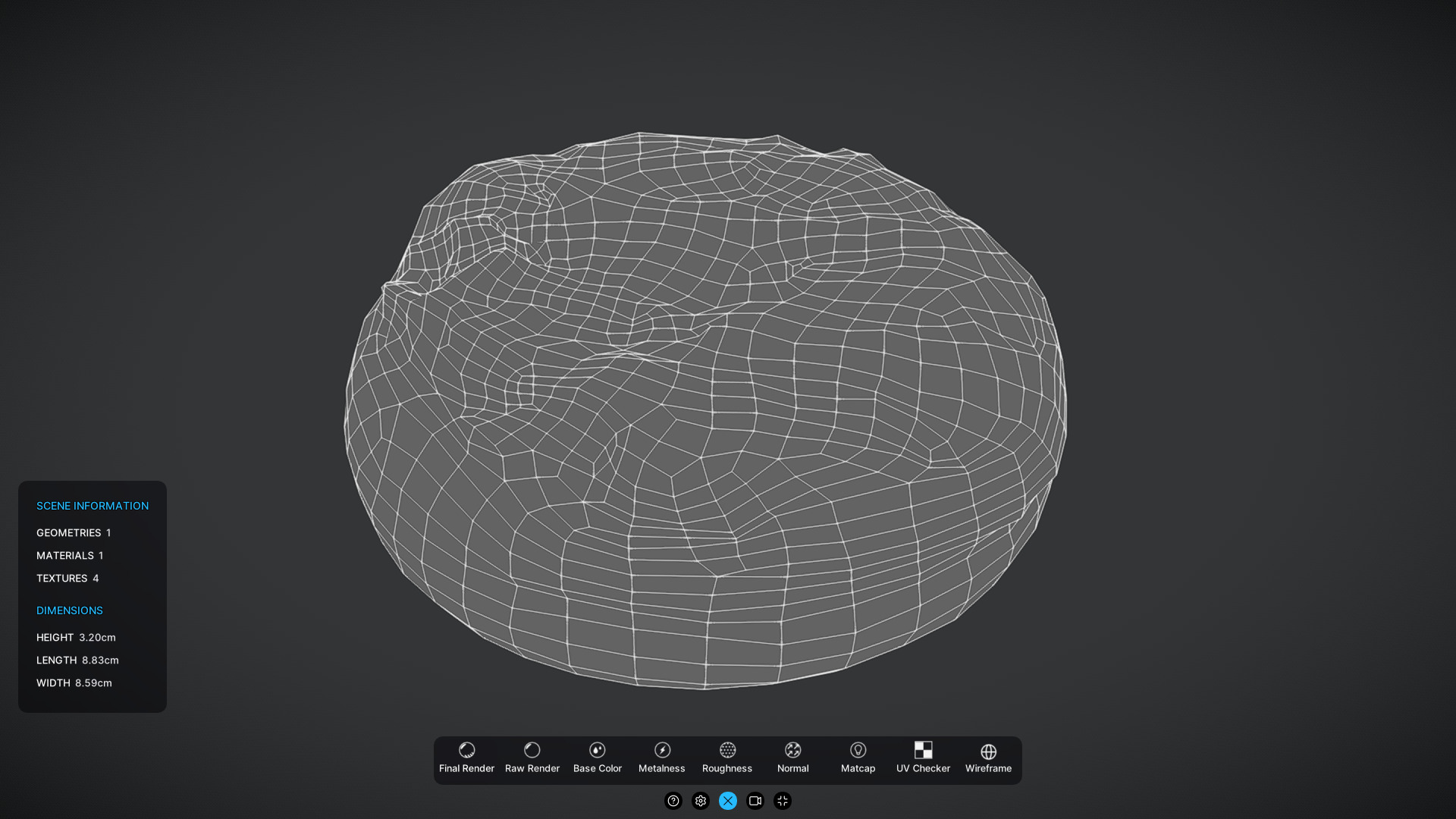 Pizza Mini Low-poly 3D model_2