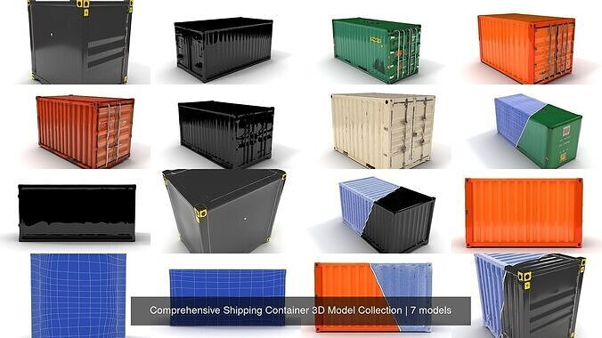 Comprehensive Shipping Container 3D Model Collection 