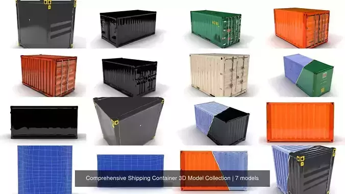 Comprehensive Shipping Container 3D Model Collection