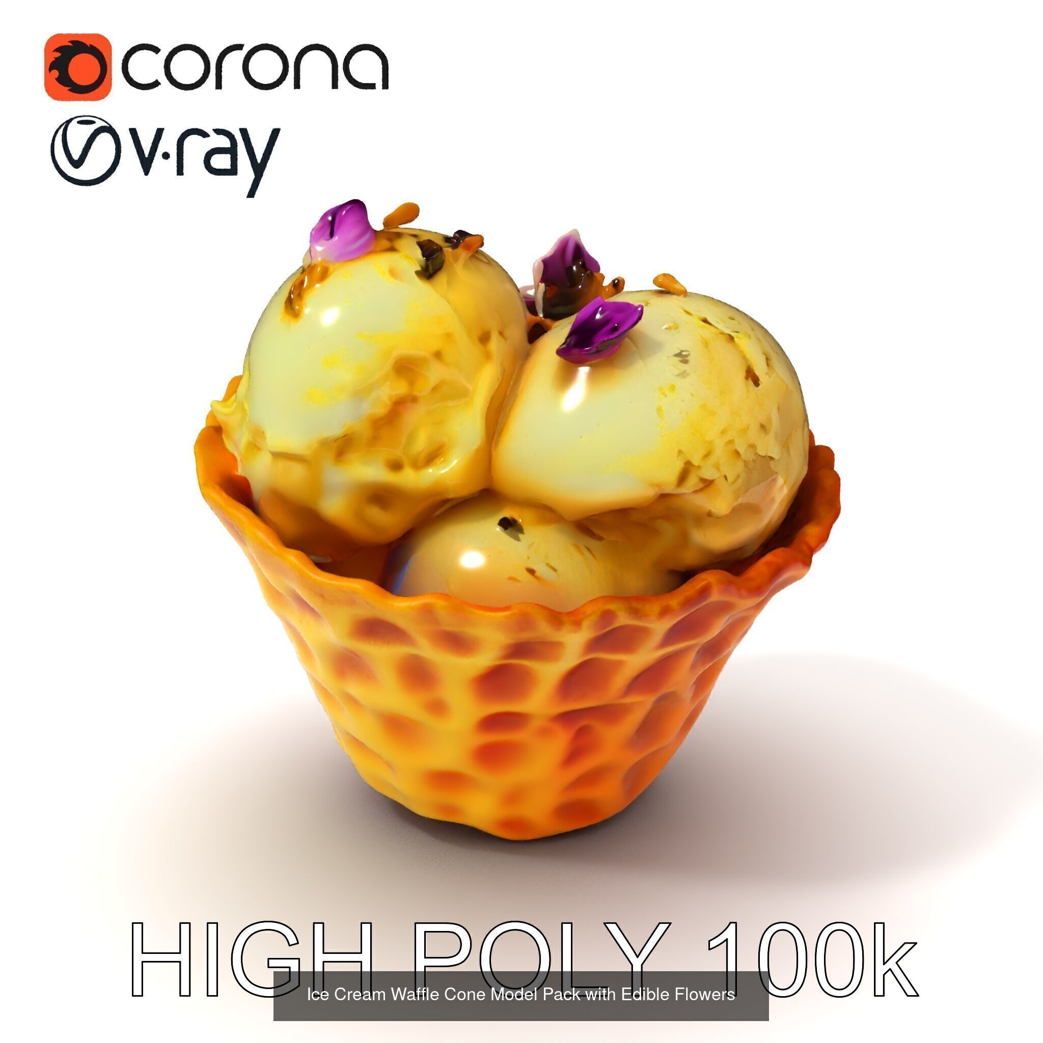 Ice Cream Cone Extravaganza Pack 3D Model Collection_26