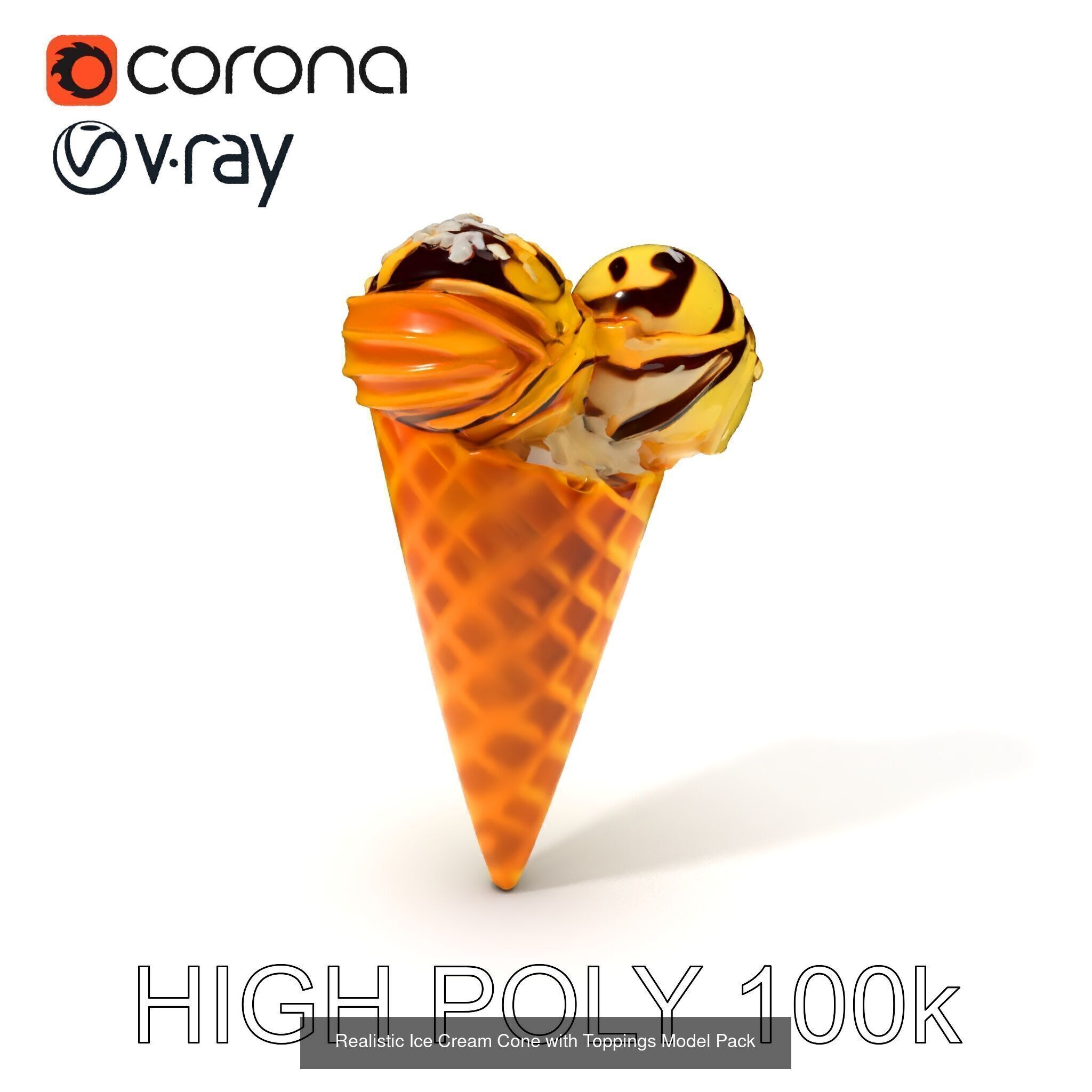 Ice Cream Cone Extravaganza Pack 3D Model Collection_20