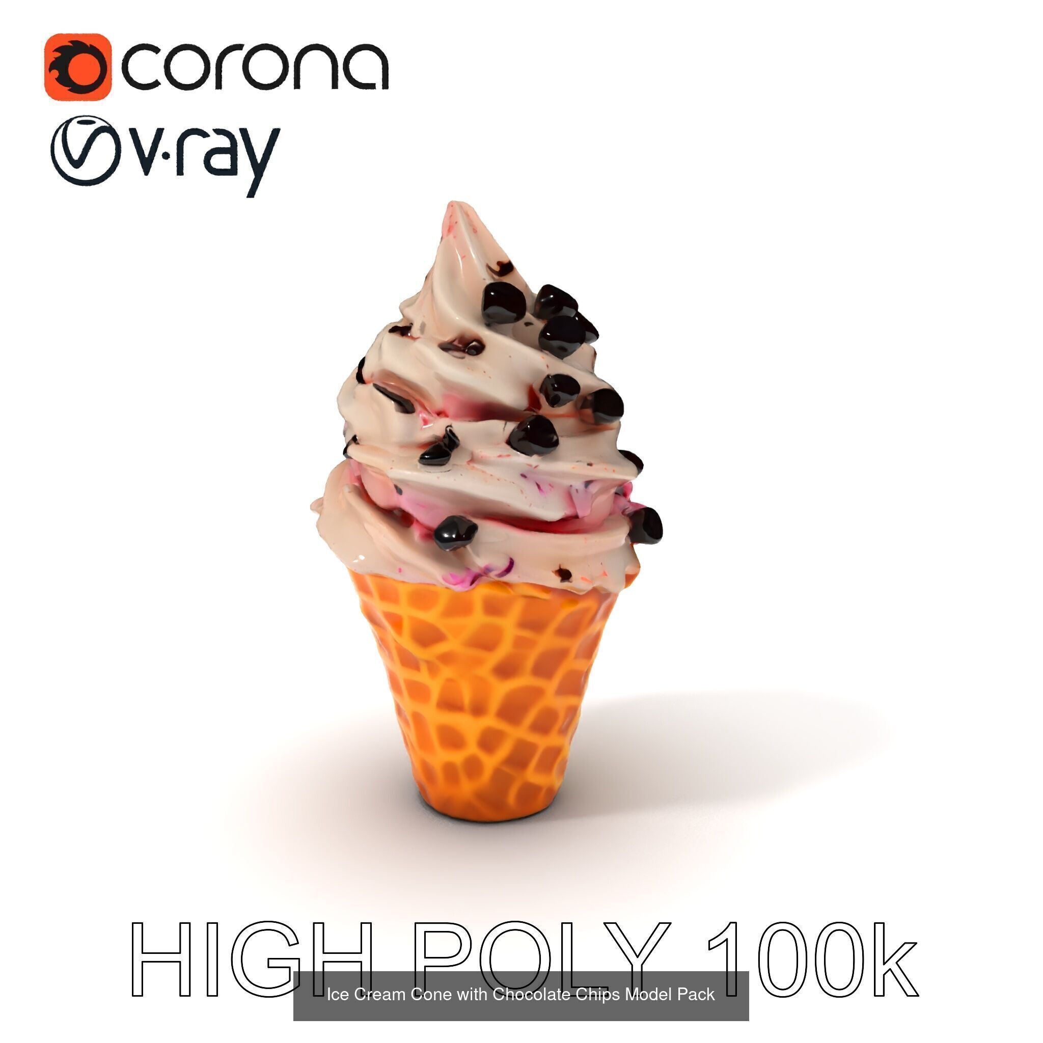 Ice Cream Cone Extravaganza Pack 3D Model Collection_28