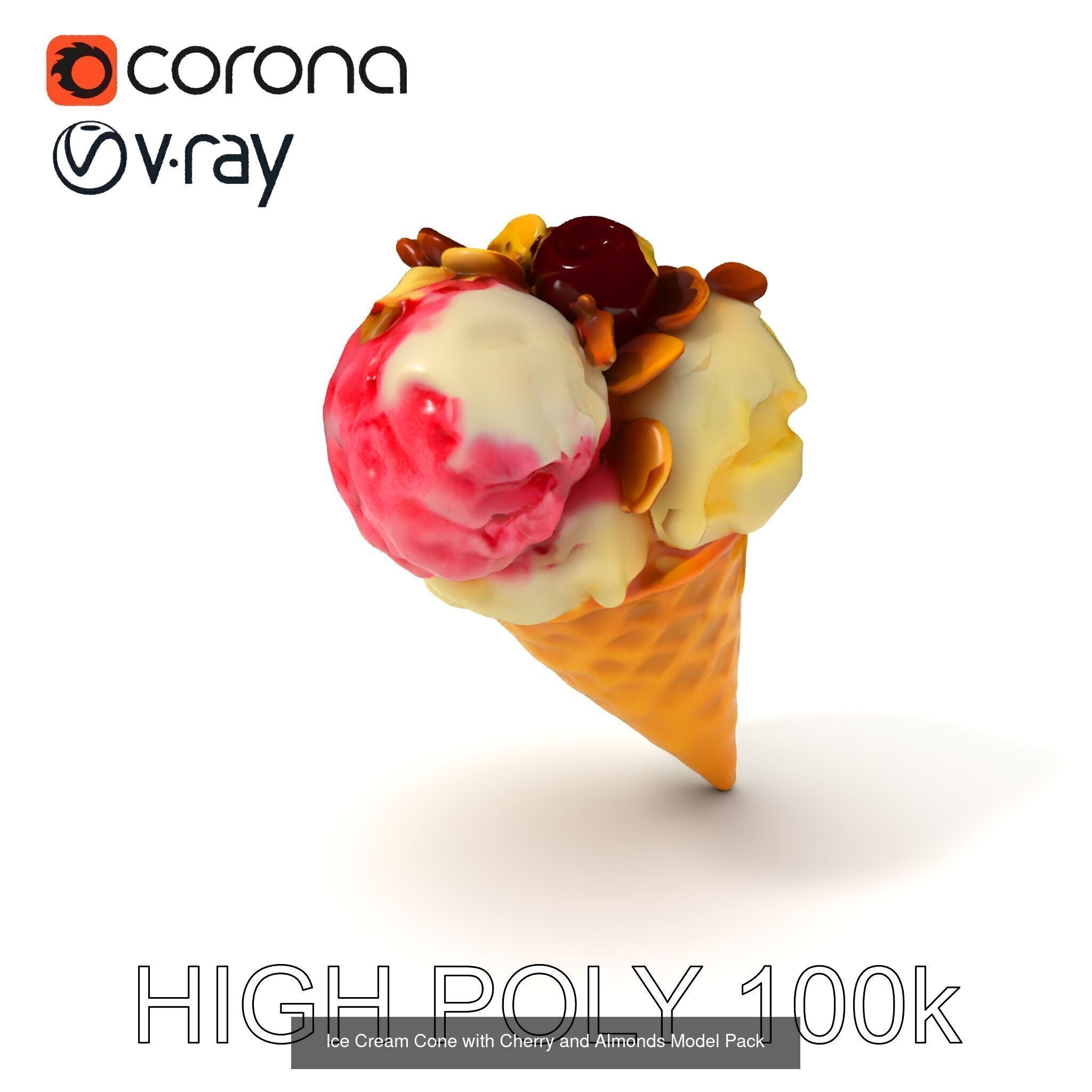 Ice Cream Cone Extravaganza Pack 3D Model Collection_29