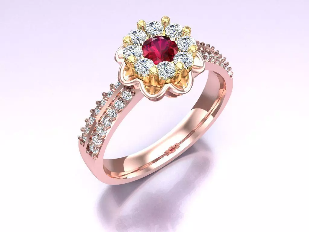 Diamond Ring - Womens Rings - N742102 3D print model