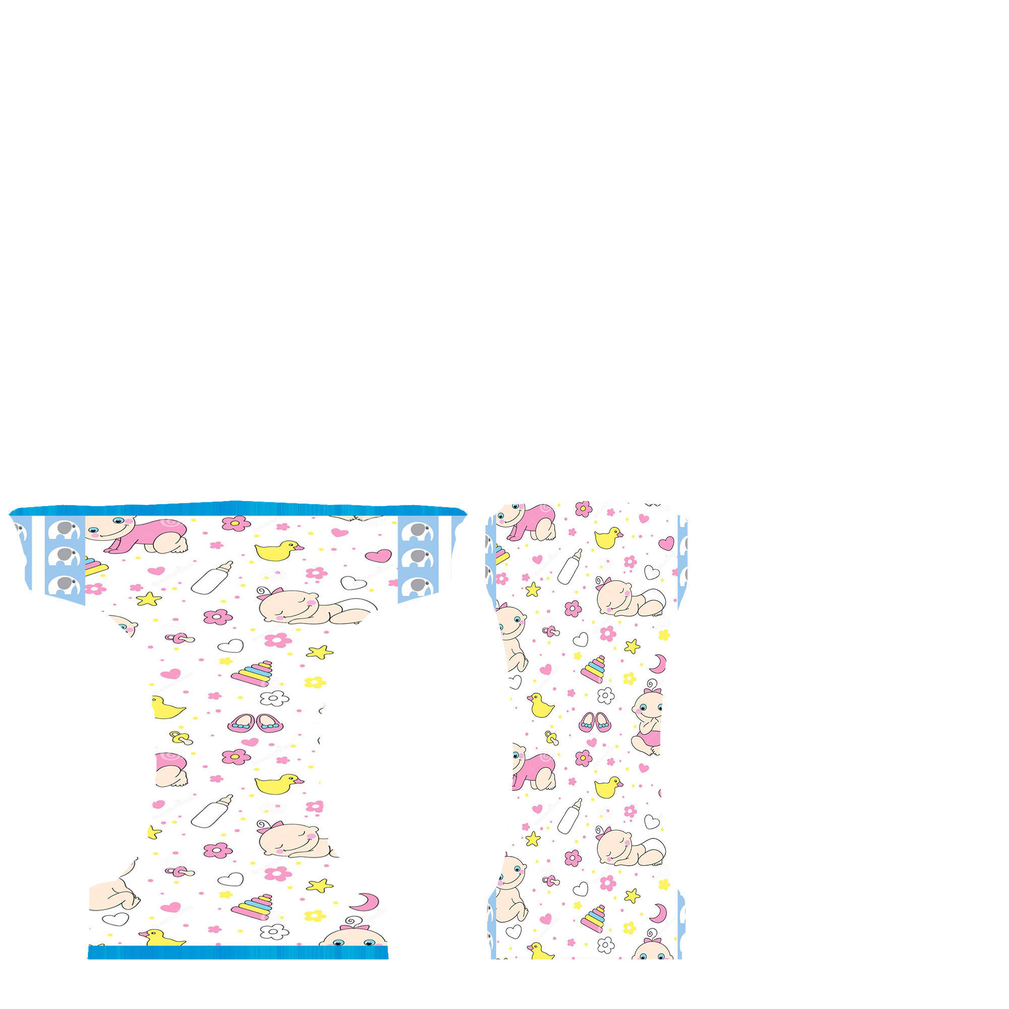 diapers teddy bear paper lantern 3D model_7