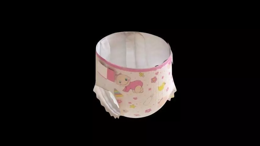 diapers teddy bear paper lantern 3D model_0