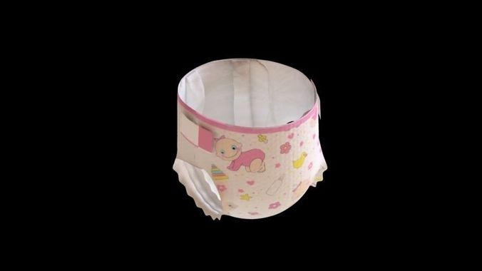 diapers teddy bear paper lantern 3D model