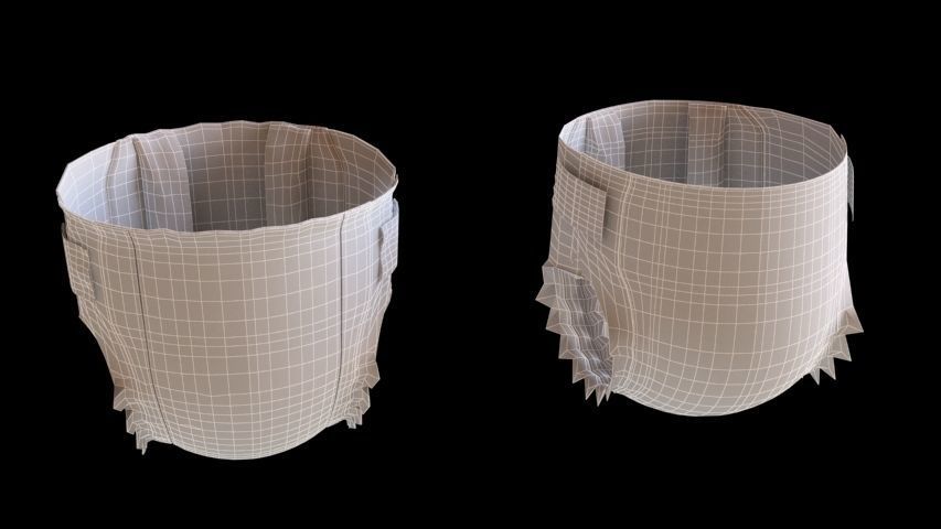 diapers teddy bear paper lantern 3D model_5