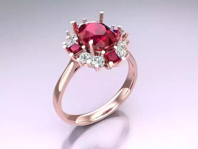 Oval stone ring - Womens Rings - N742055