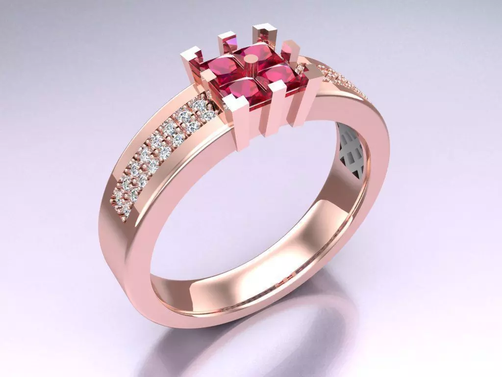 Diamond Ring - Womens Rings - N742102A 3D print model