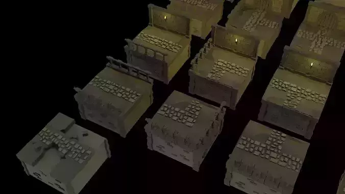 Isometric Combined Dungeon Tiles Full Pack