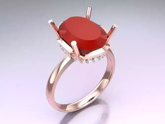 Oval stone ring - Womens Rings - N742154