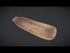 Wooden Tray Low-poly 3D model_1