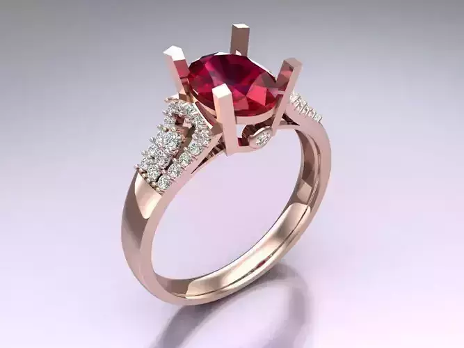 Oval stone ring - Womens  Rings - N752051