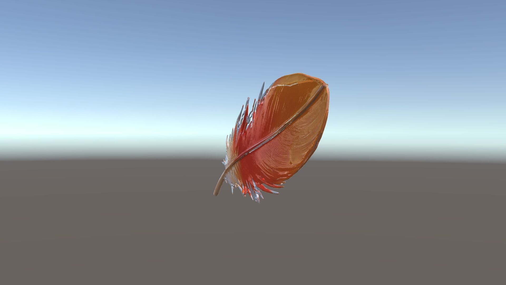 Vibrant Orange Feather Model Pack Low-poly 3D model_34