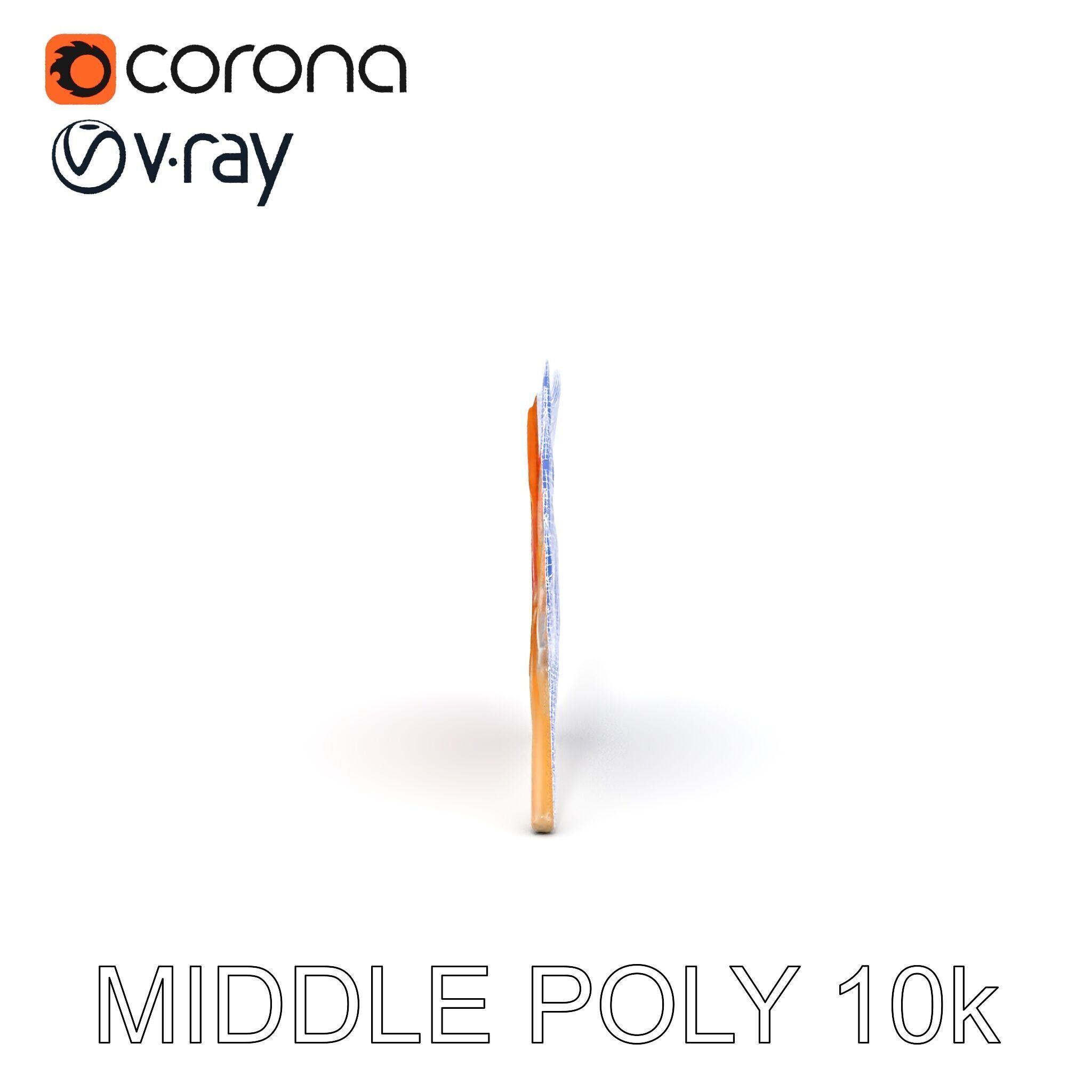 Vibrant Orange Feather Model Pack Low-poly 3D model_29