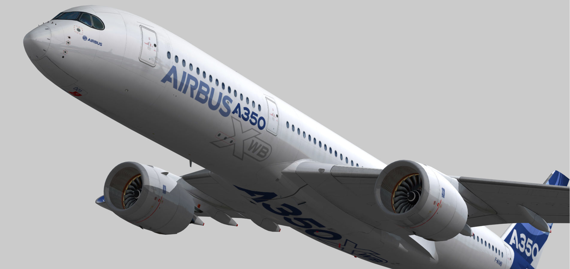 Airbus A350-900 XWB Low-poly 3D model_15