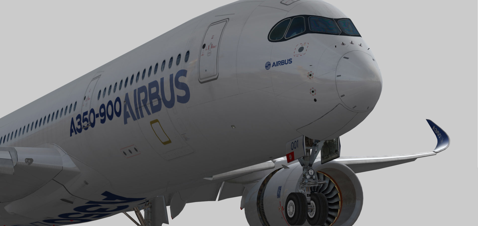 Airbus A350-900 XWB Low-poly 3D model_6