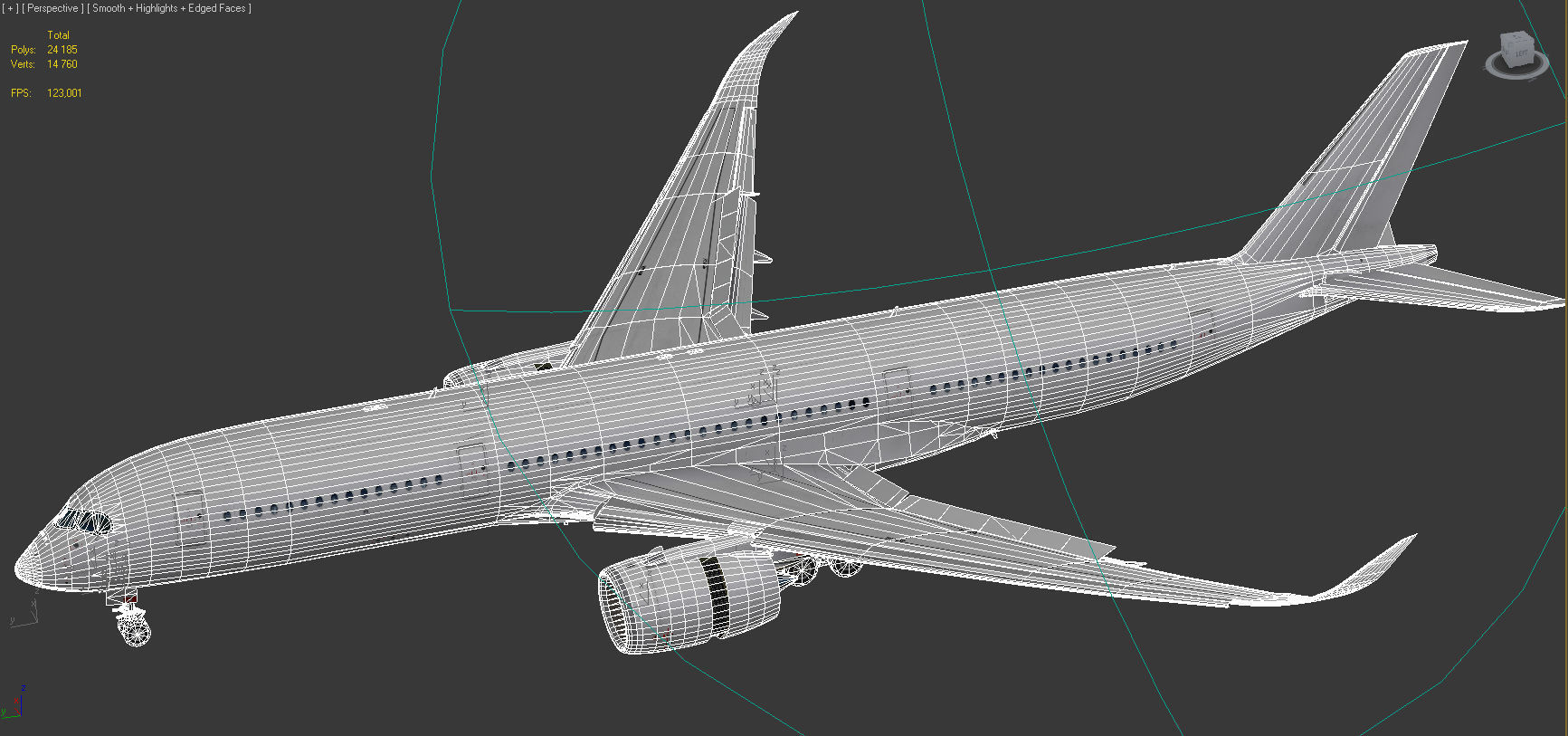 Airbus A350-900 XWB Low-poly 3D model_21