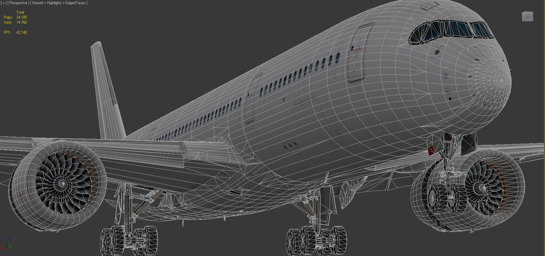 Airbus A350-900 XWB Low-poly 3D model_20