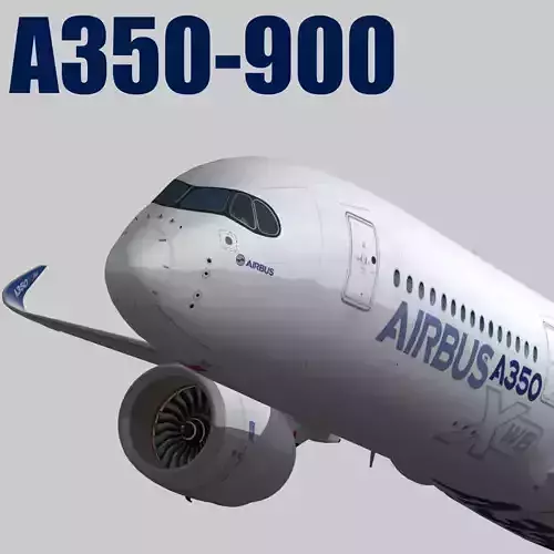 Airbus A350-900 XWB Low-poly 3D model