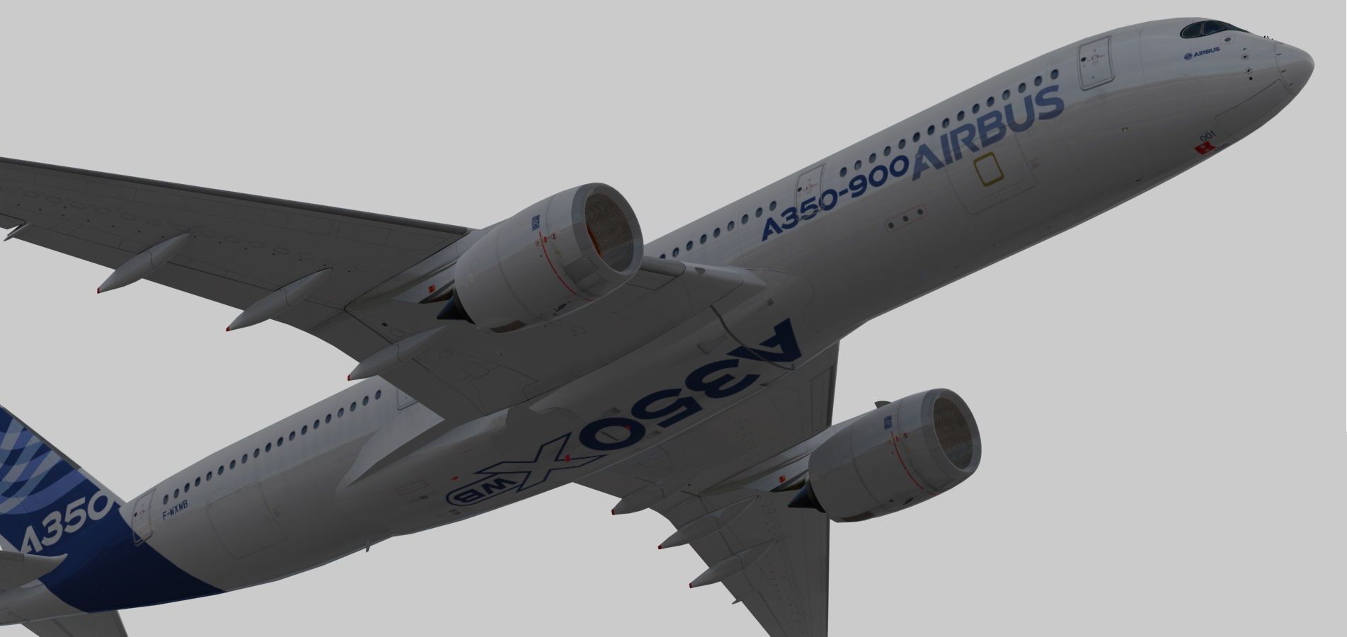 Airbus A350-900 XWB Low-poly 3D model_12