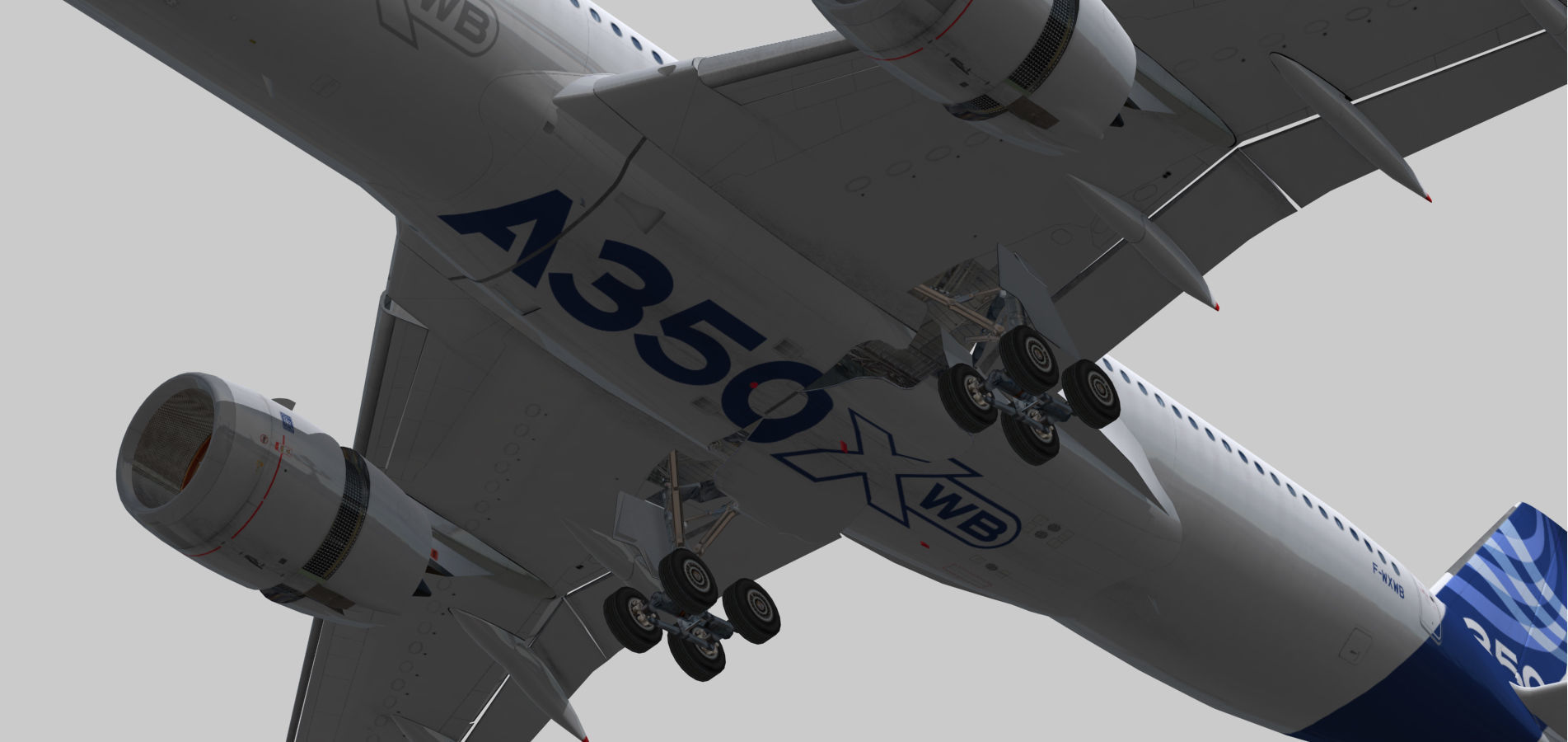 Airbus A350-900 XWB Low-poly 3D model_9