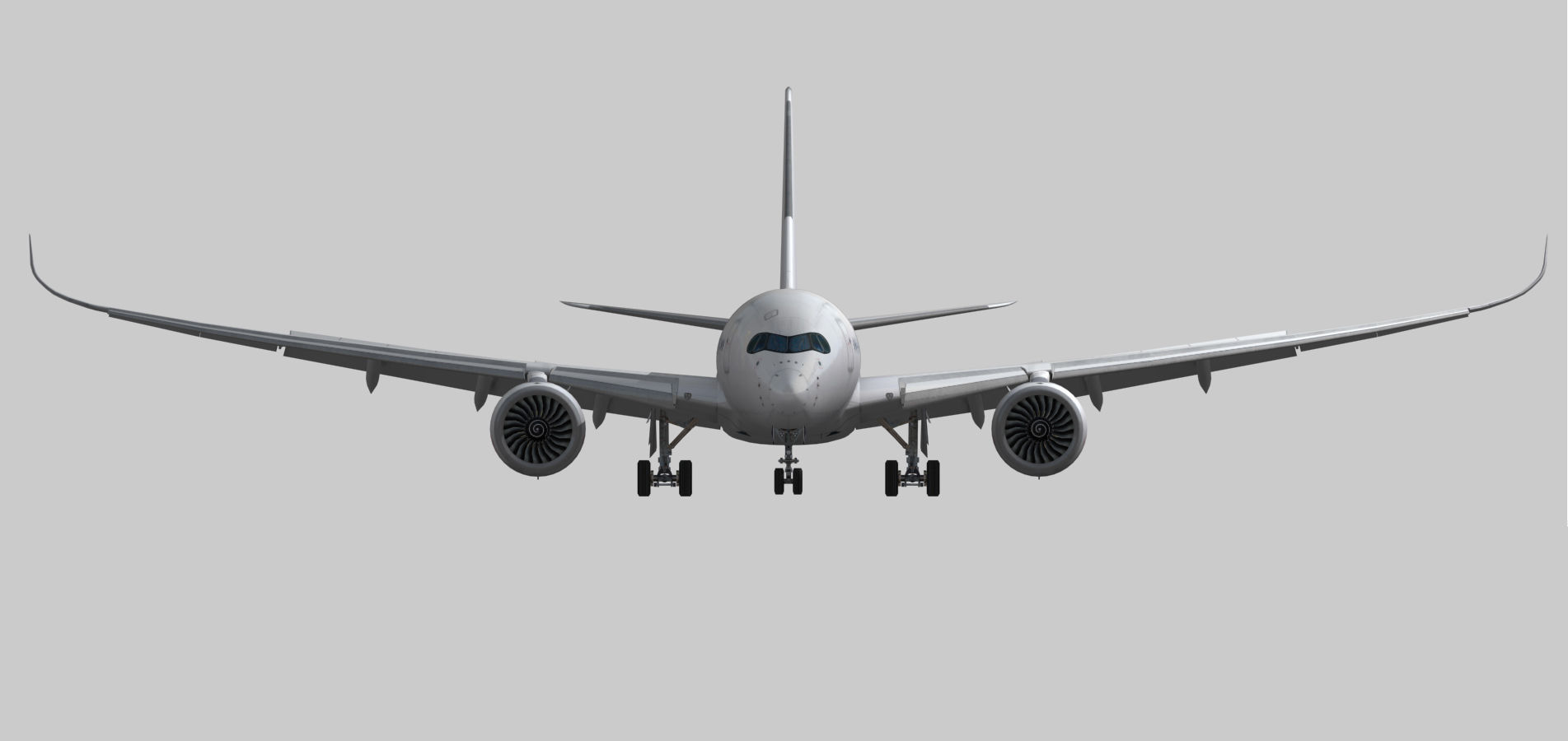 Airbus A350-900 XWB Low-poly 3D model_2