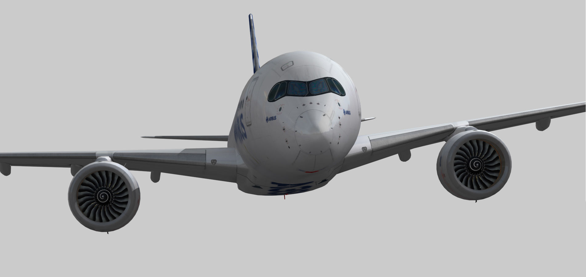 Airbus A350-900 XWB Low-poly 3D model_8