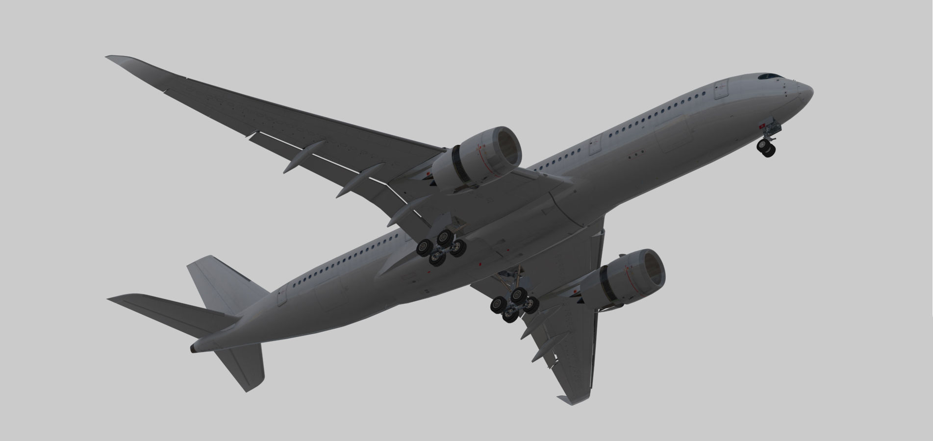 Airbus A350-900 XWB Low-poly 3D model_4