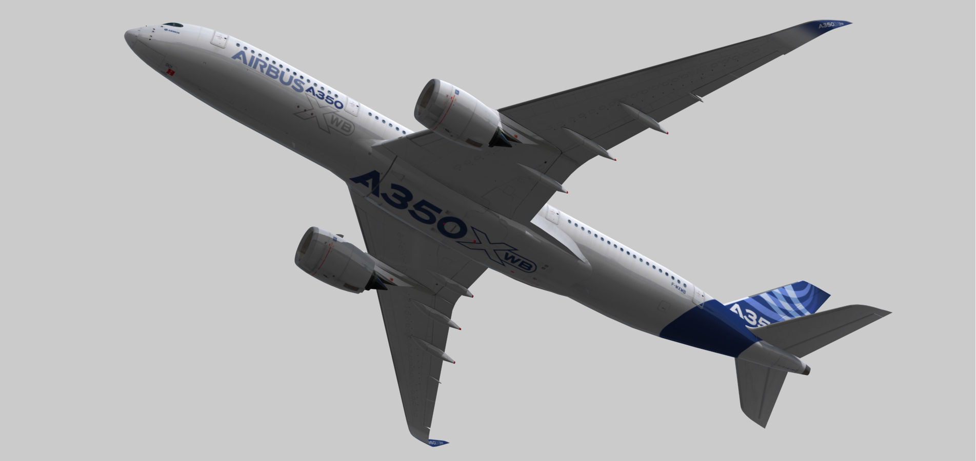 Airbus A350-900 XWB Low-poly 3D model_14