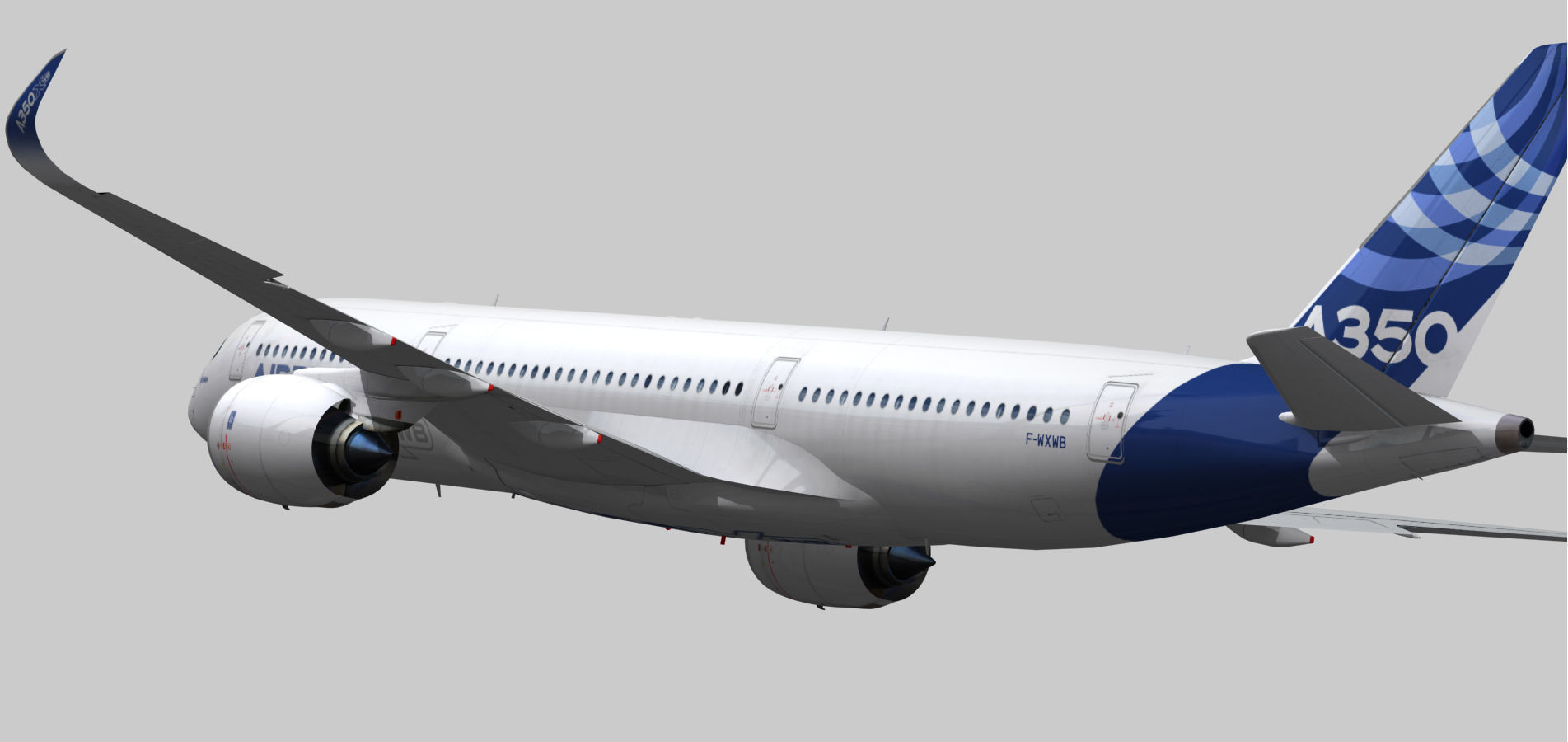 Airbus A350-900 XWB Low-poly 3D model_16