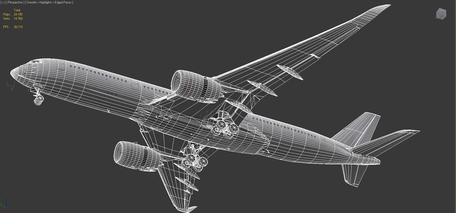 Airbus A350-900 XWB Low-poly 3D model_22