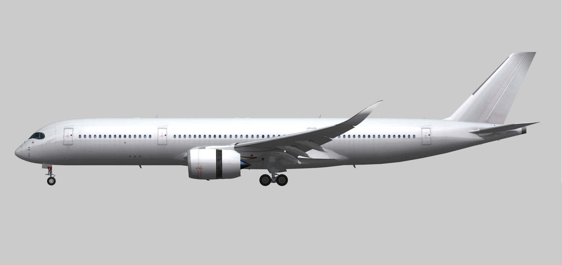 Airbus A350-900 XWB Low-poly 3D model_3