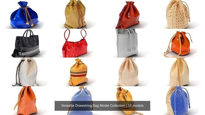 Versatile Drawstring Bag Model Collection 