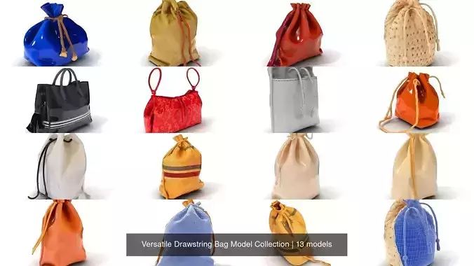 Versatile Drawstring Bag Model Collection