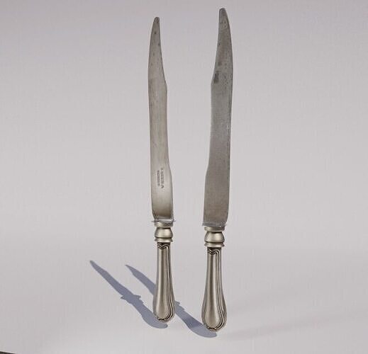 An old knife from the 20th century Low-poly 3D model